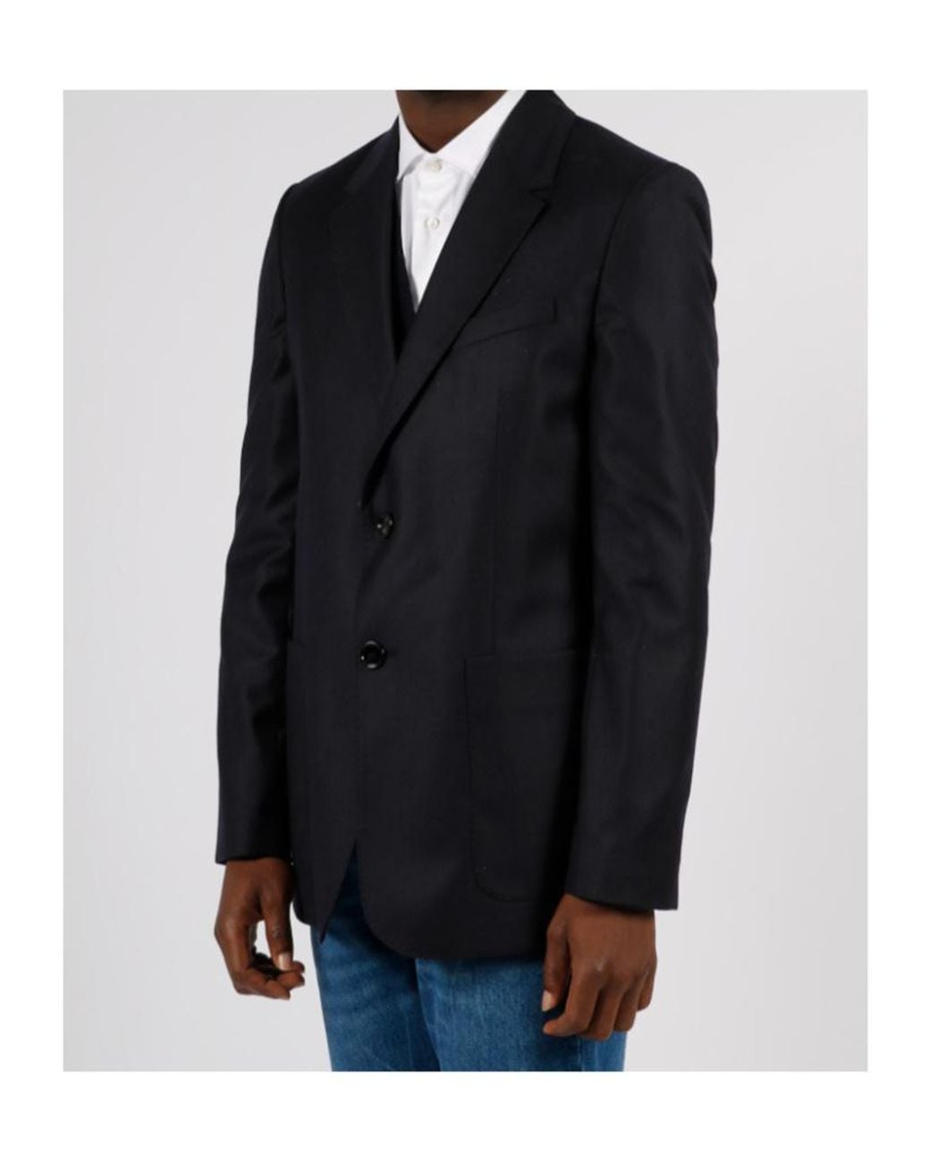 AMI Blue Ami Single-Breasted Long-Sleeved Blazer for men