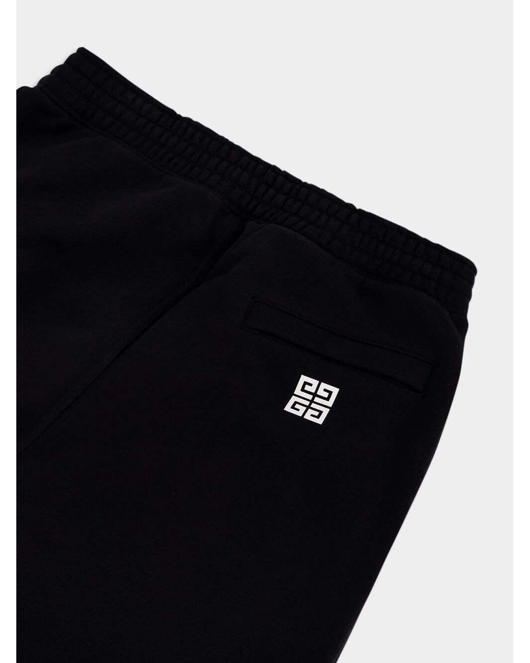 Givenchy Black Logo Printed Rear-Welt Pocketed Track Pants for men