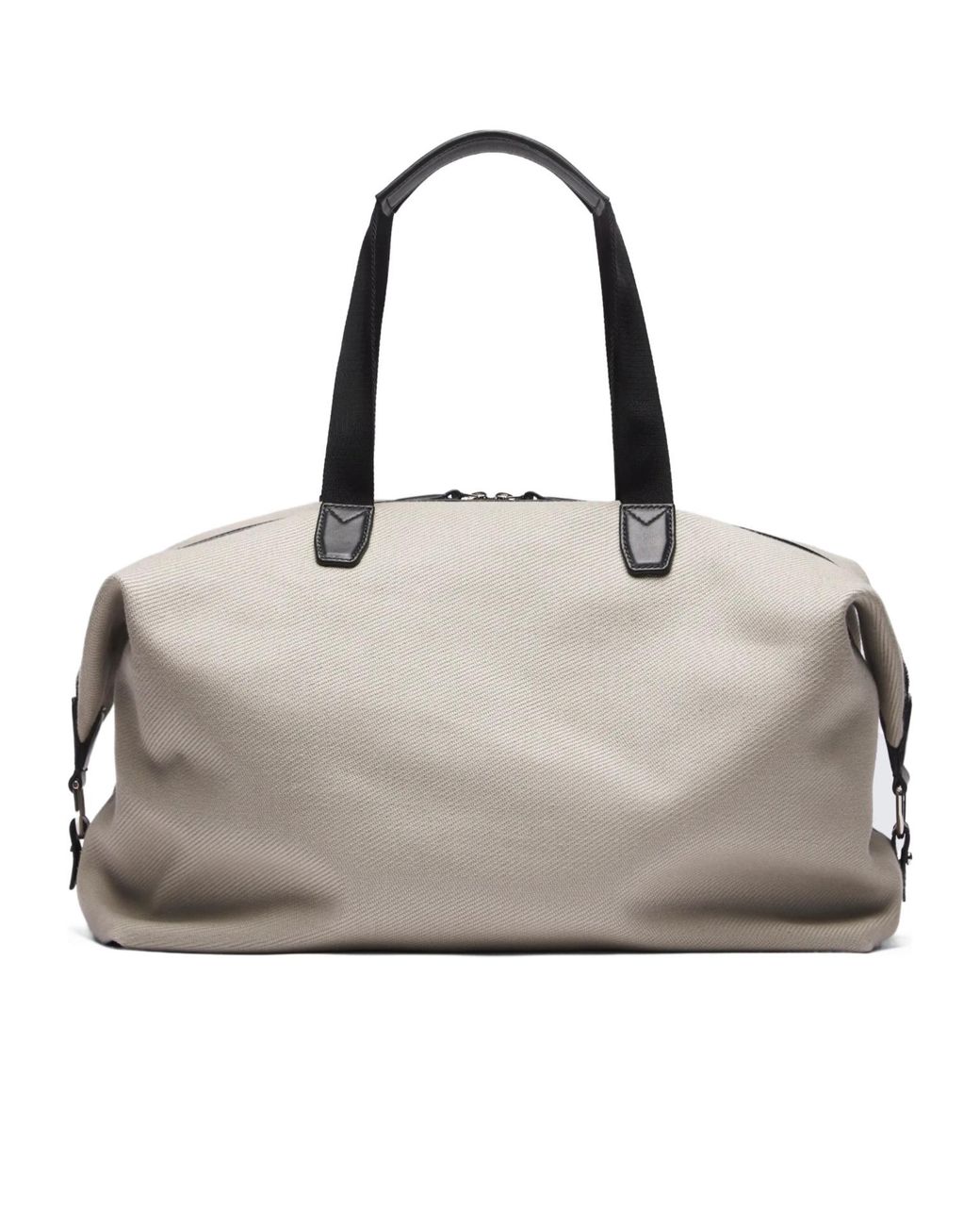 Brioni Gray Ribbed Canvas Via Veneto Duffle Bag for men