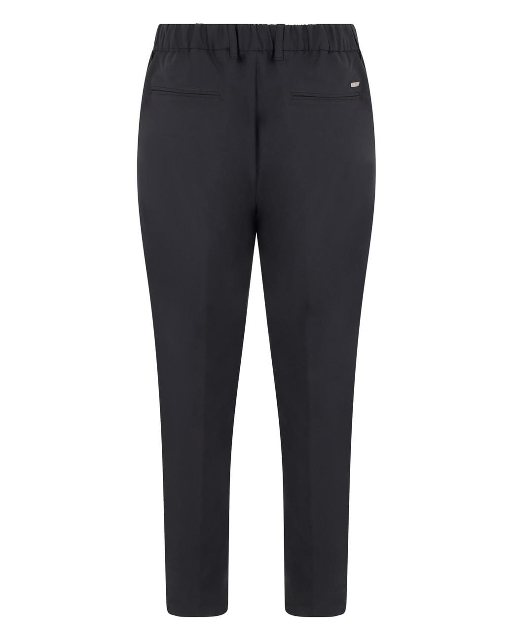 Herno Black Tapered Elastic-Waist Pants for men