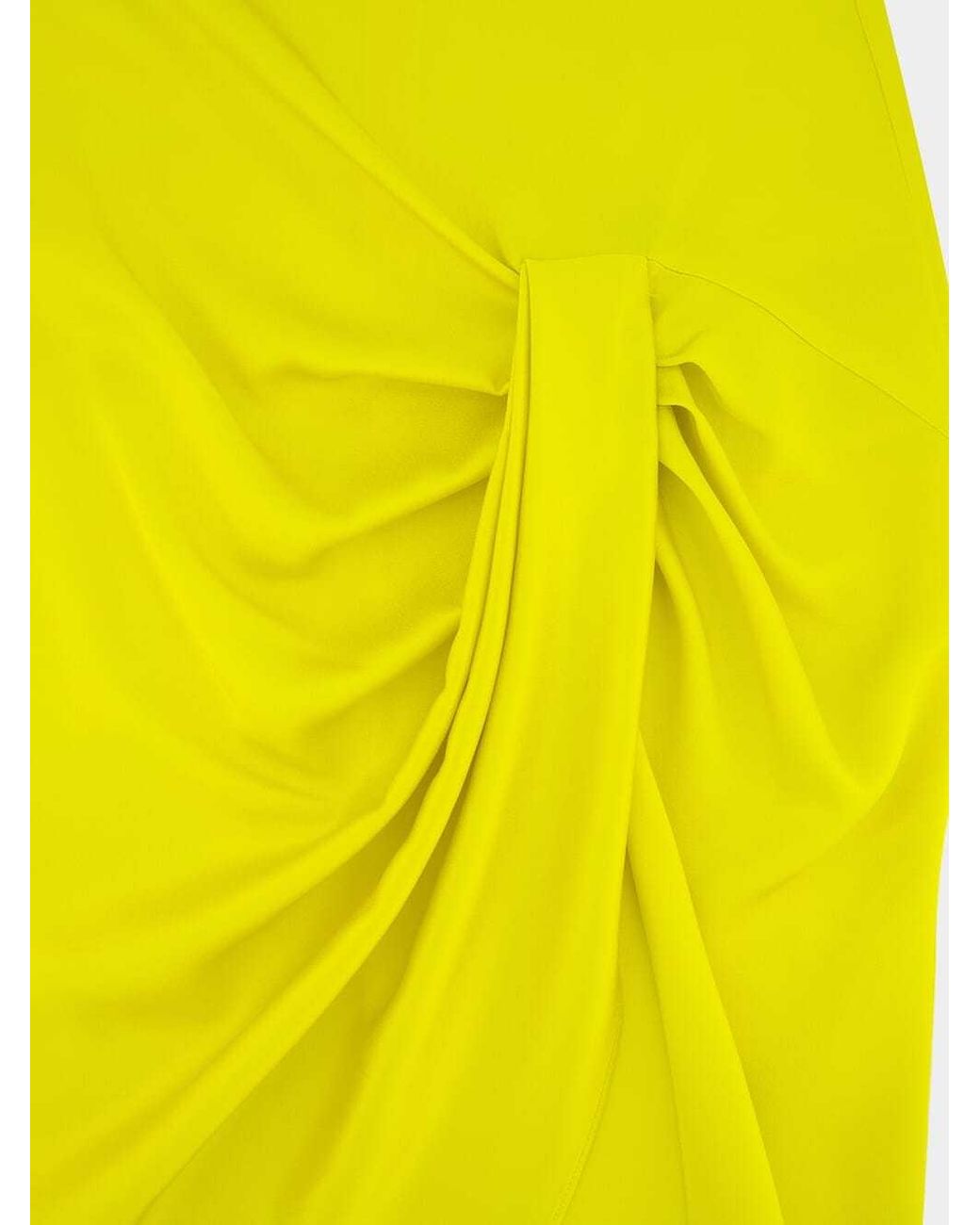 Stella McCartney Yellow Draped Midi Skirt