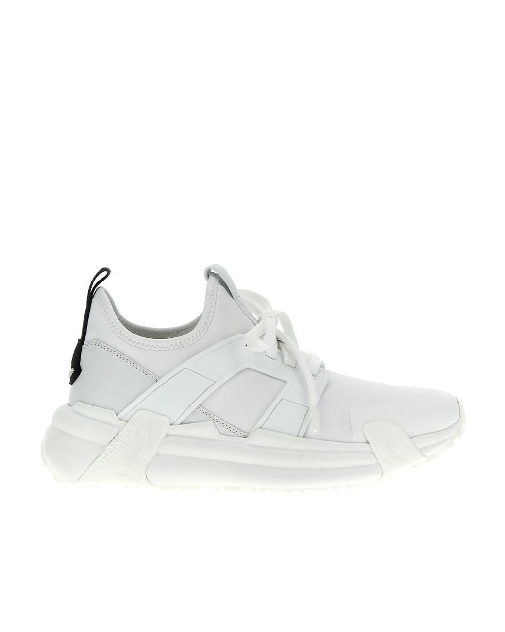 Moncler White Lunarove Lace-Up Sneakers for men