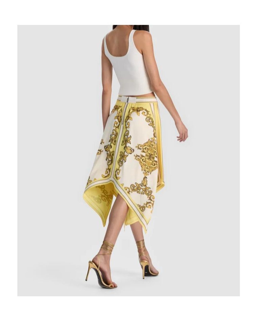 Alice + Olivia Metallic Davina Midi Skirt