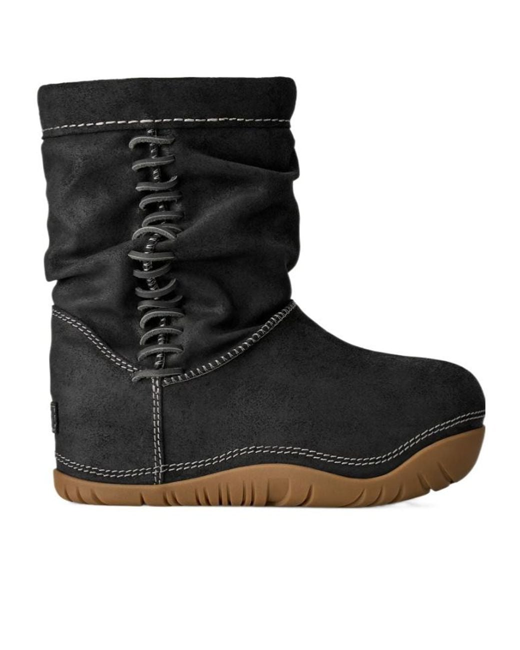 Ugg Black Exposed Stitched Boots