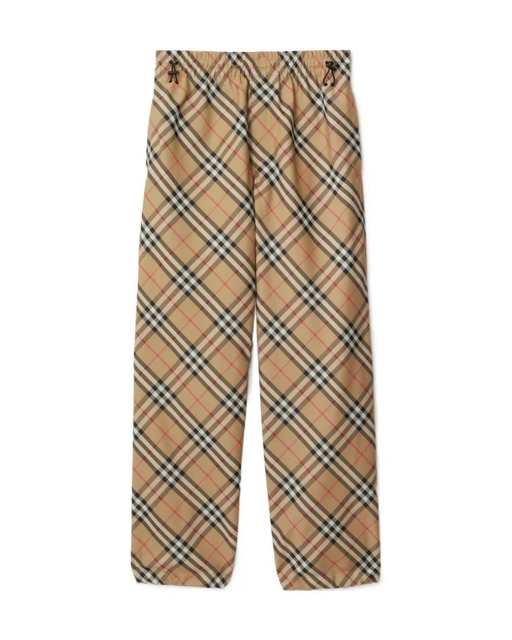 Burberry Natural Check Twill Drawstring Pants for men