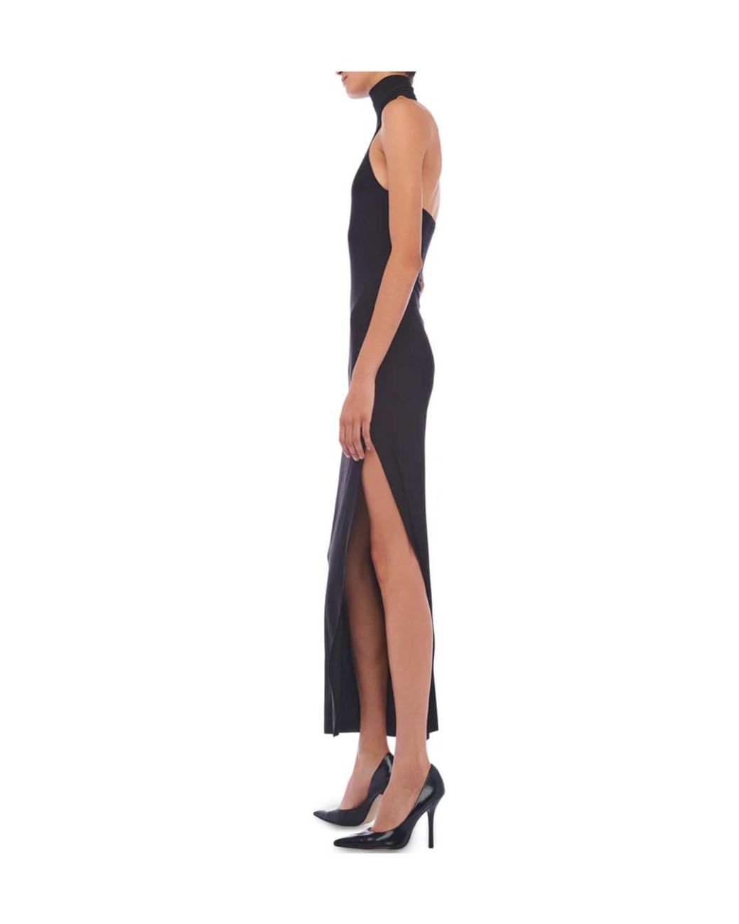 Norma Kamali Blue Open-Back Long Dress