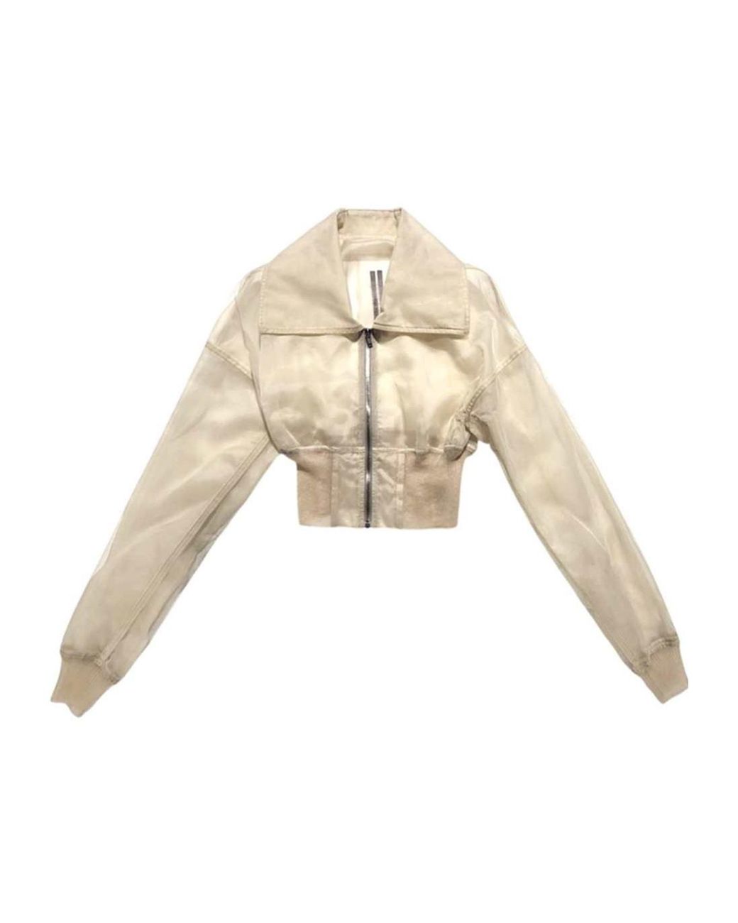 Rick Owens Natural Long-Sleeved Casual Jacket