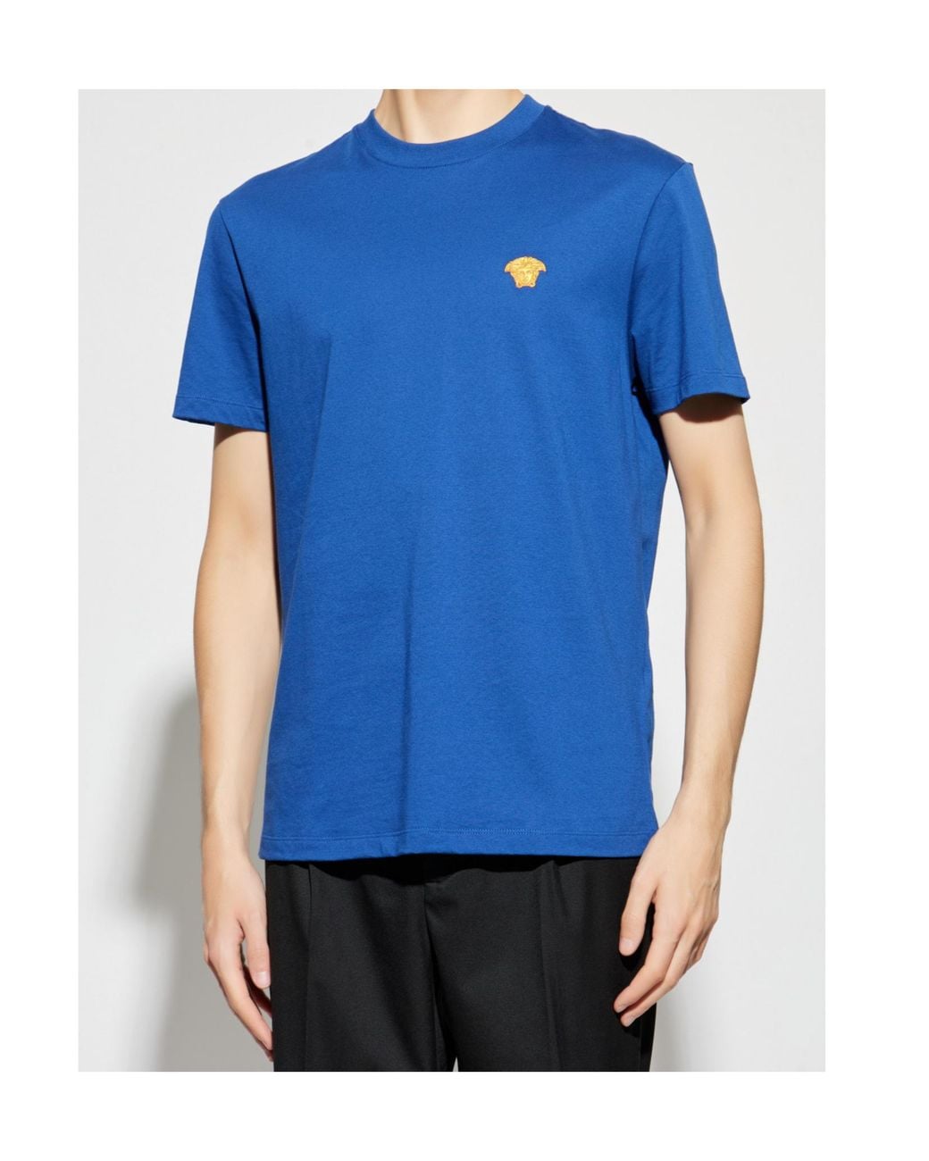 Versace Blue Medusa Crewneck T-Shirt for men