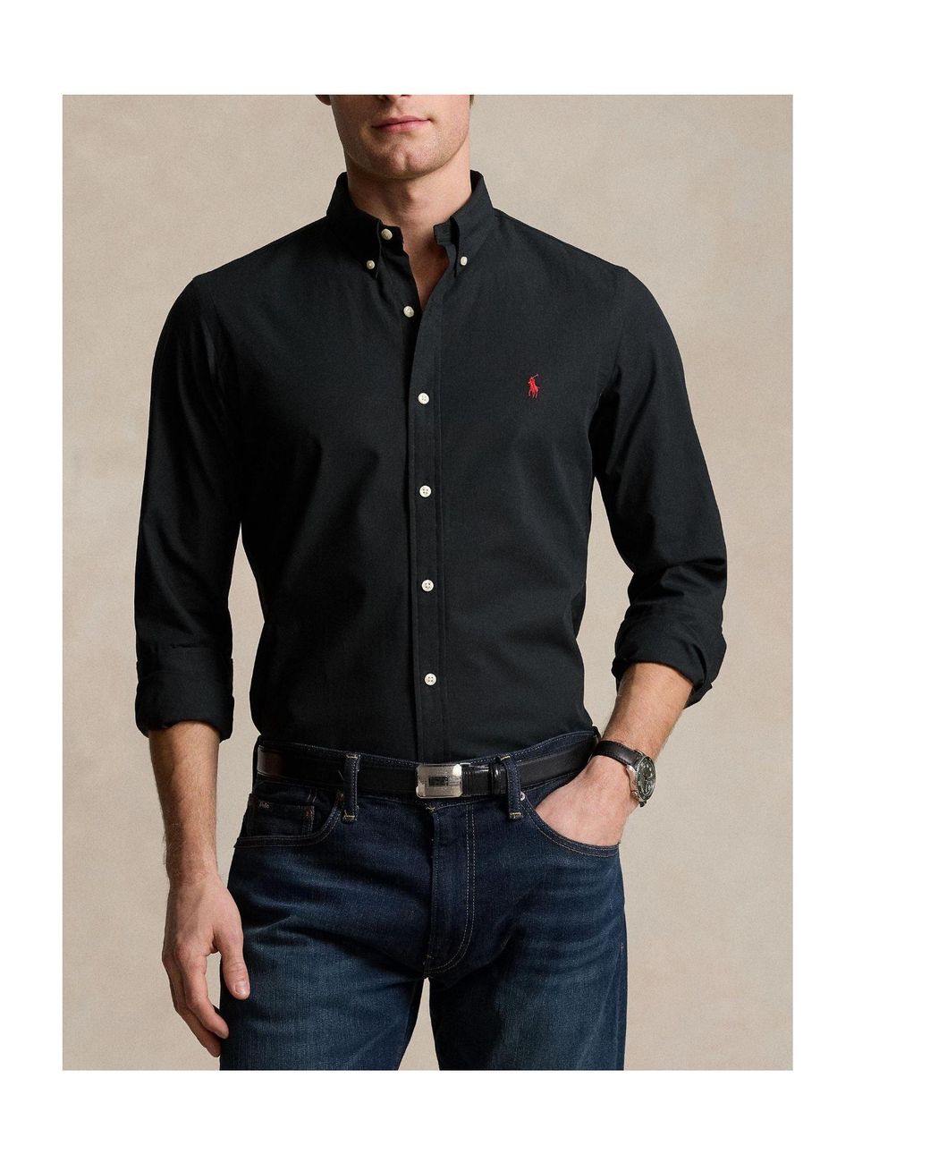 Polo Ralph Lauren Black Long-Sleeve Shirt for men
