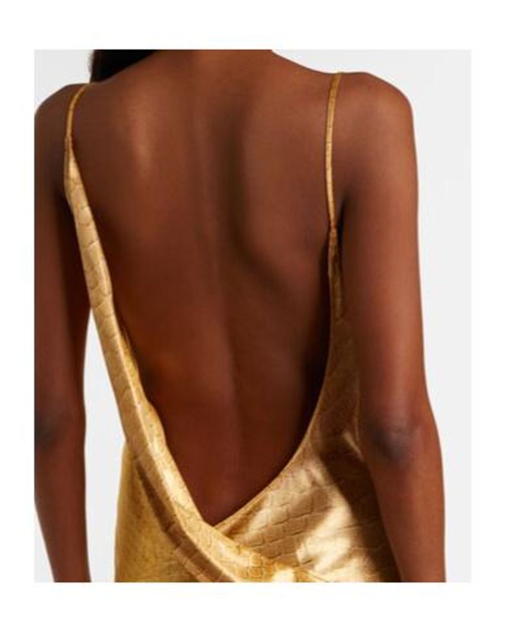 Roberto Cavalli Metallic Snake-Print Silk Gown