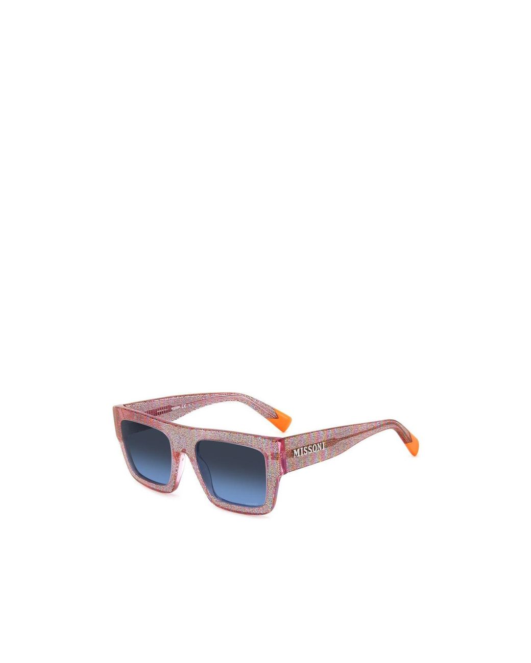 Missoni Blue Geometric Frame Sunglasses