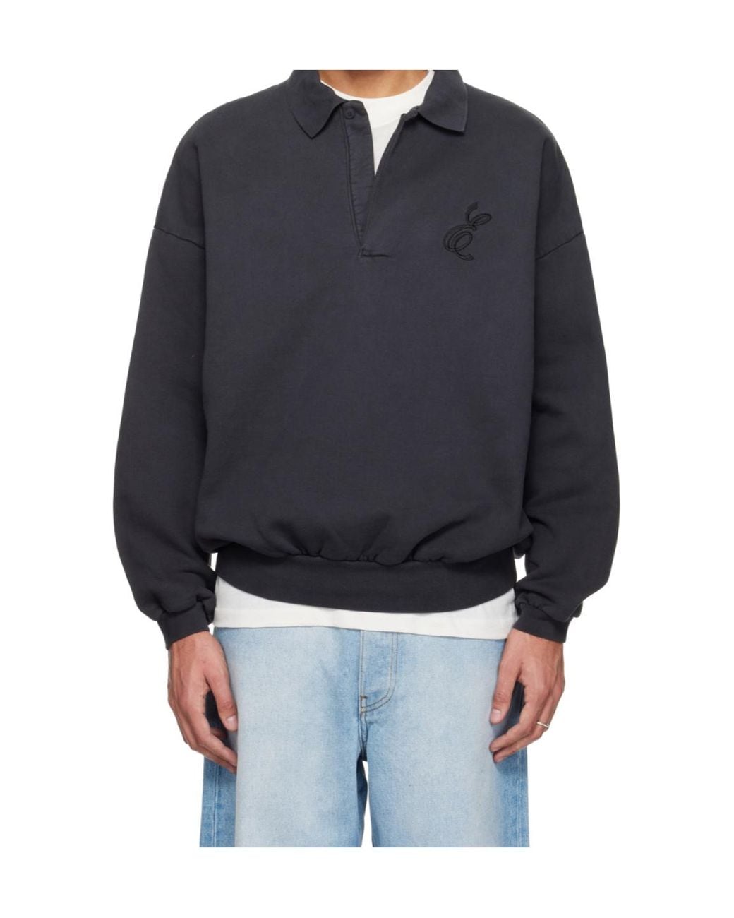 Fear Of God Black Classic Polo Sweater for men
