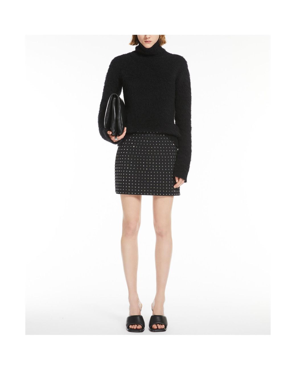 Sportmax Black Embellished Mini Skirt