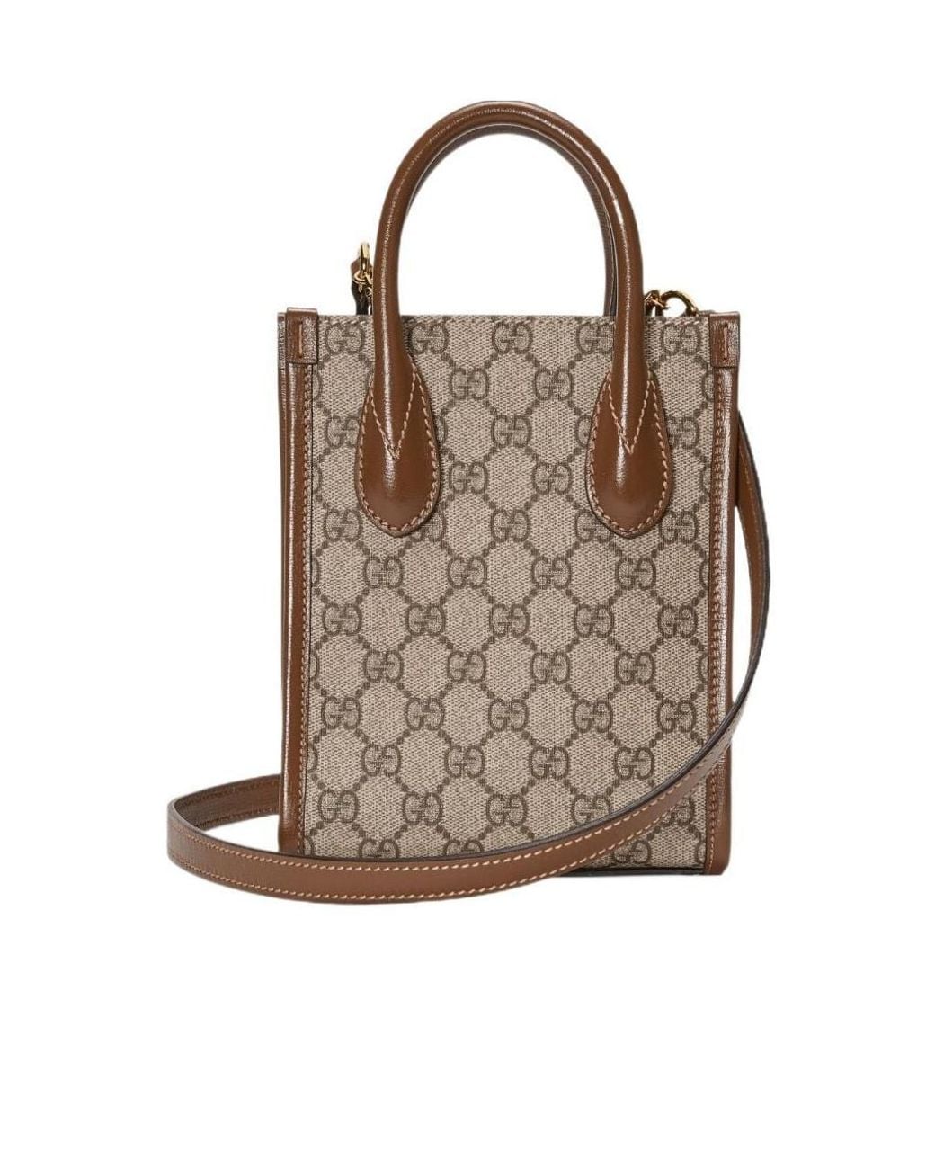 Gucci Brown Interlocking G Mini Tote Bag