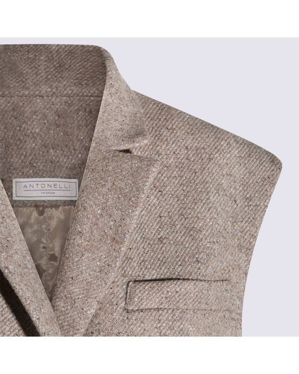 Antonelli Gray Belted Sleeveless Jacket