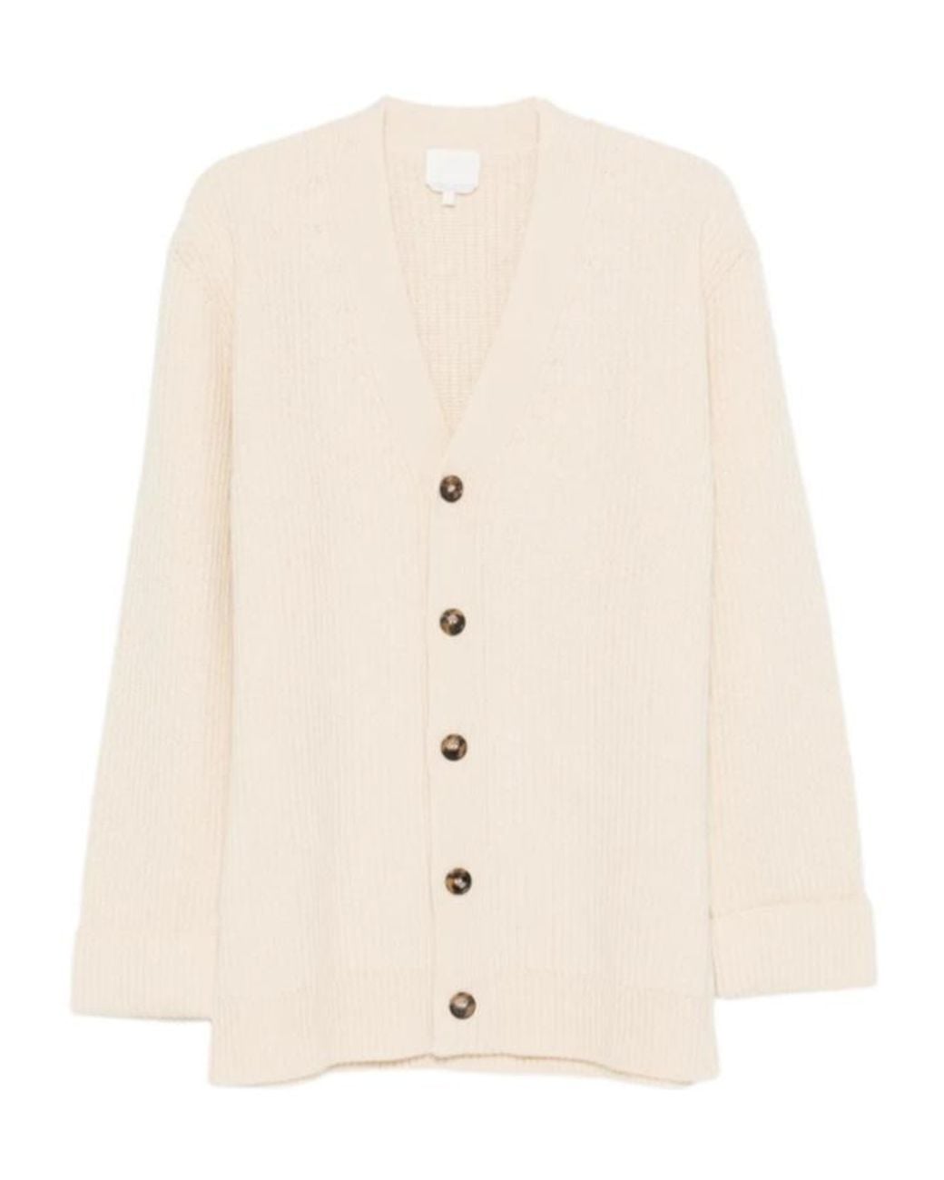 A.P.C. Natural Buttoned V-Neck Cardigan for men