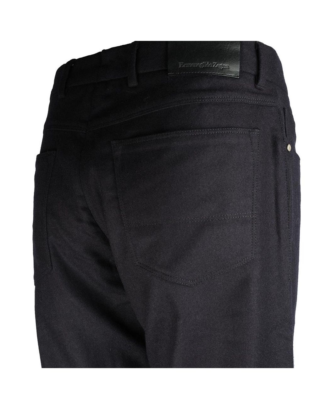Zegna Black Logo Casual Pants for men