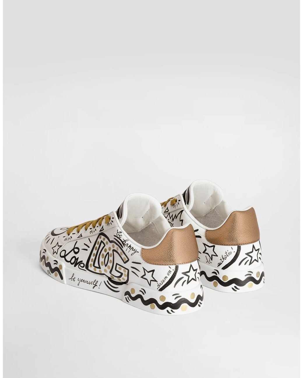 Dolce & Gabbana White Portofino Low-Top Sneakers