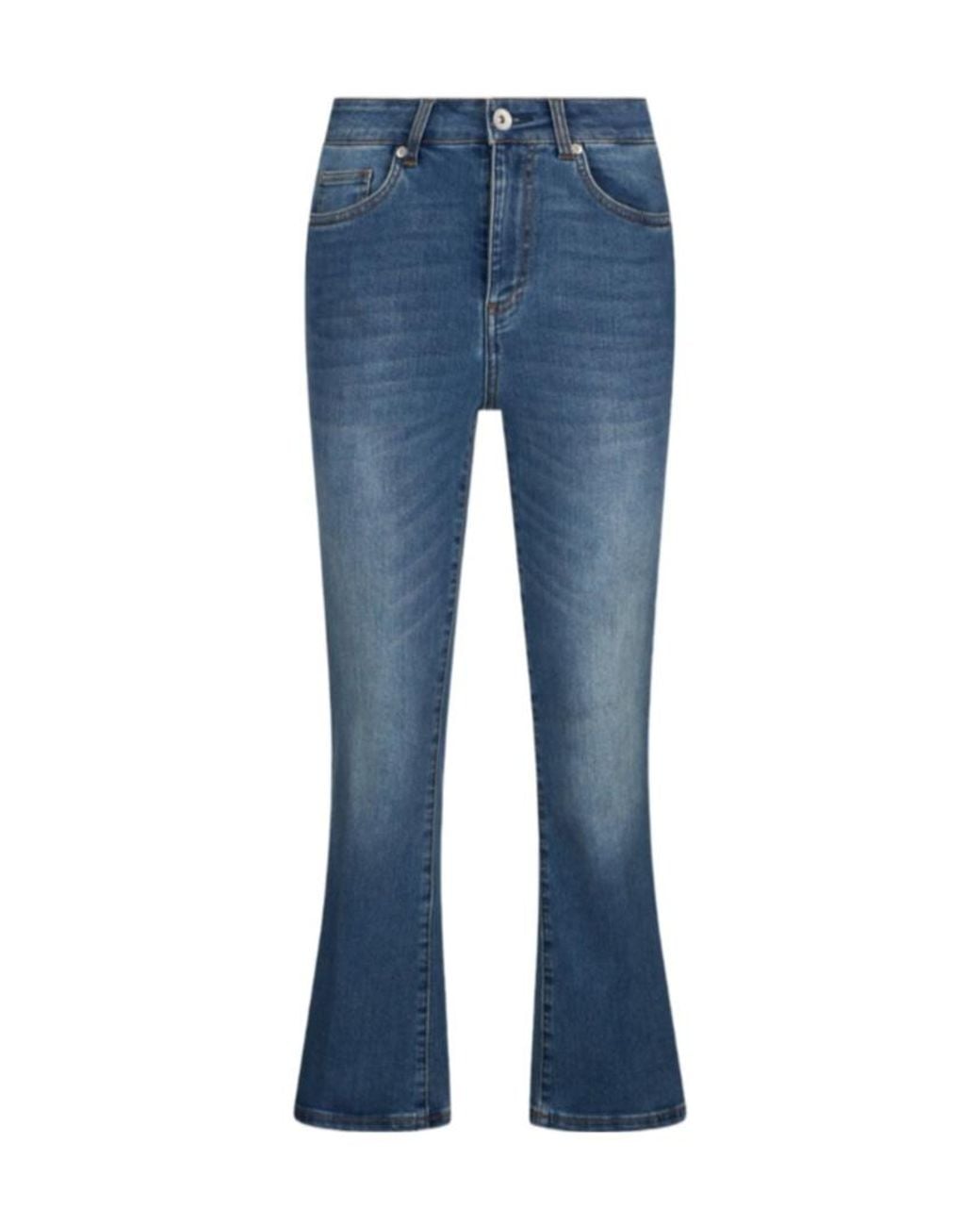 Liu Jo Blue Cropped Flared Jeans