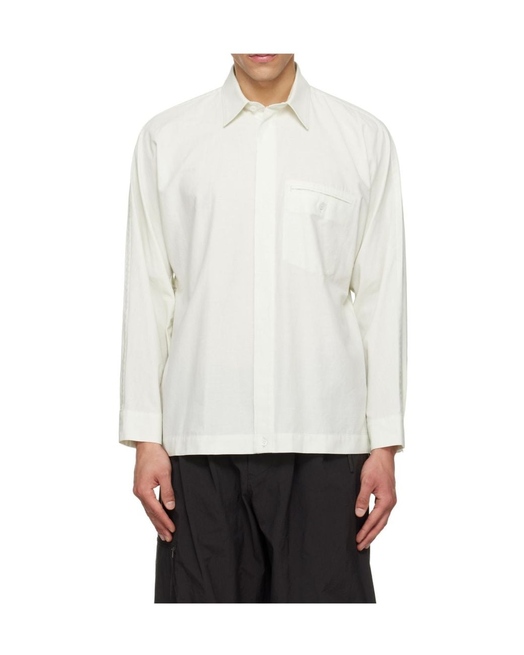 Homme Plissé Issey Miyake White Homme Plissé Issey Miyake Streamline Shirt for men