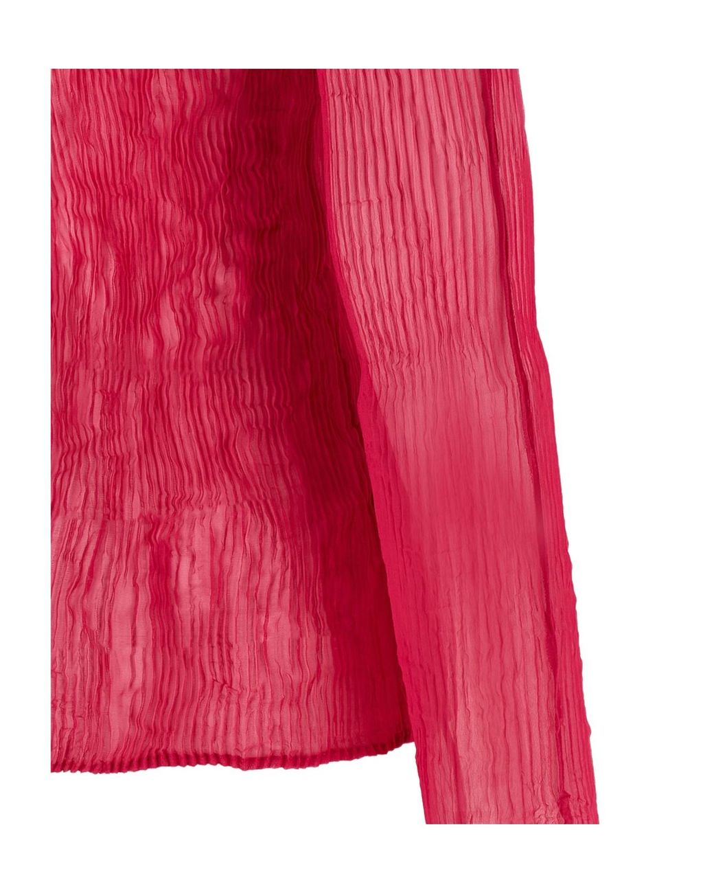 Issey Miyake Red Chiffon Twist 1 Top