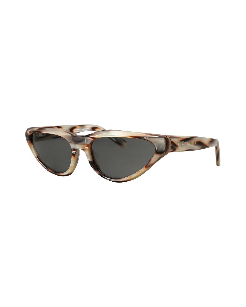 Marni Black Colorful Oval Plastic Sunglasses