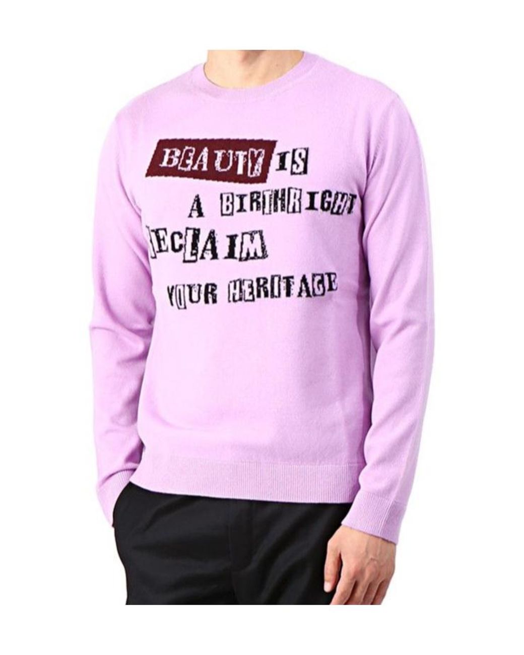 Valentino Pink Long-Sleeved Sweater for men