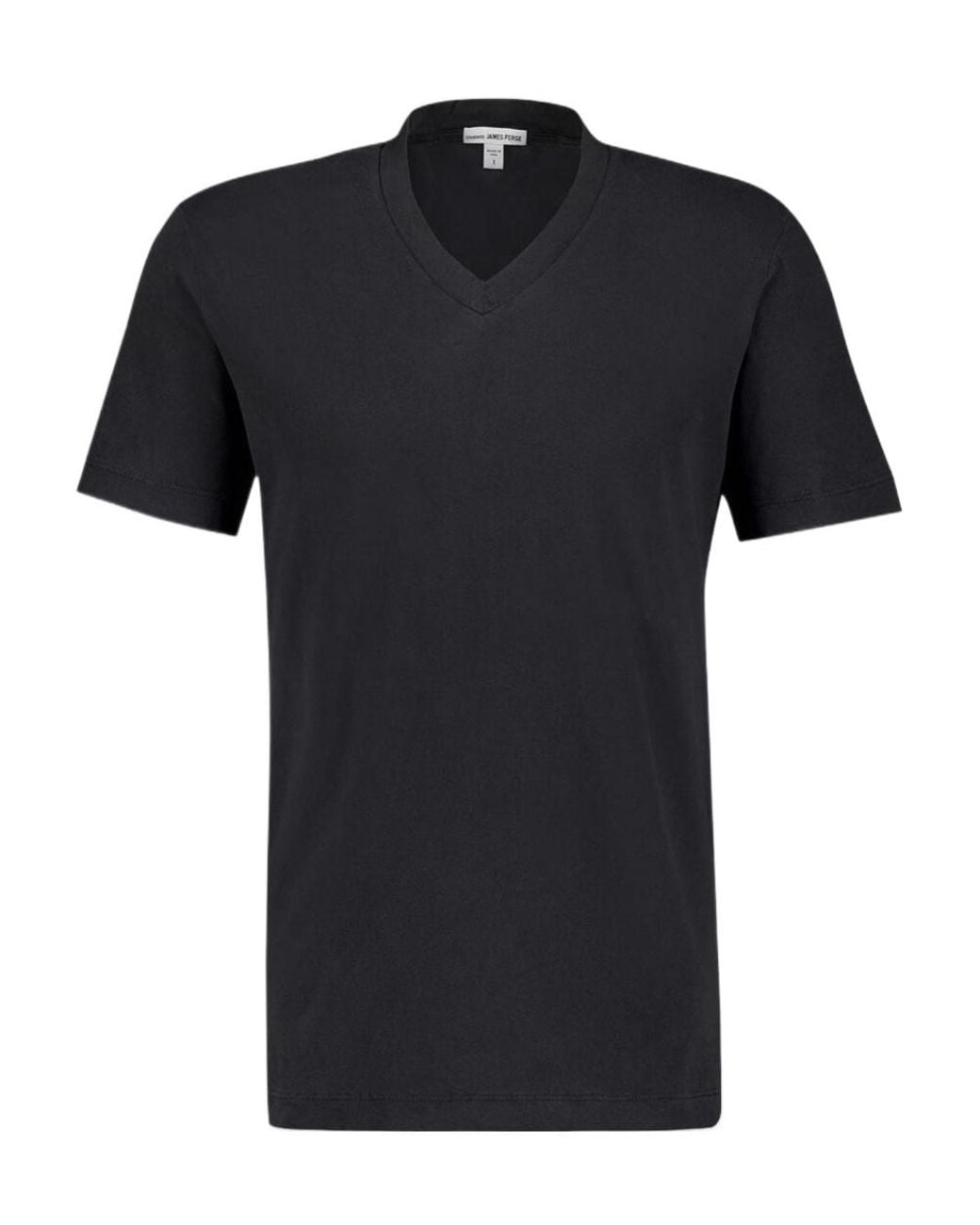 James Perse Black Short Sleeved V-Neck T-Shirt for men