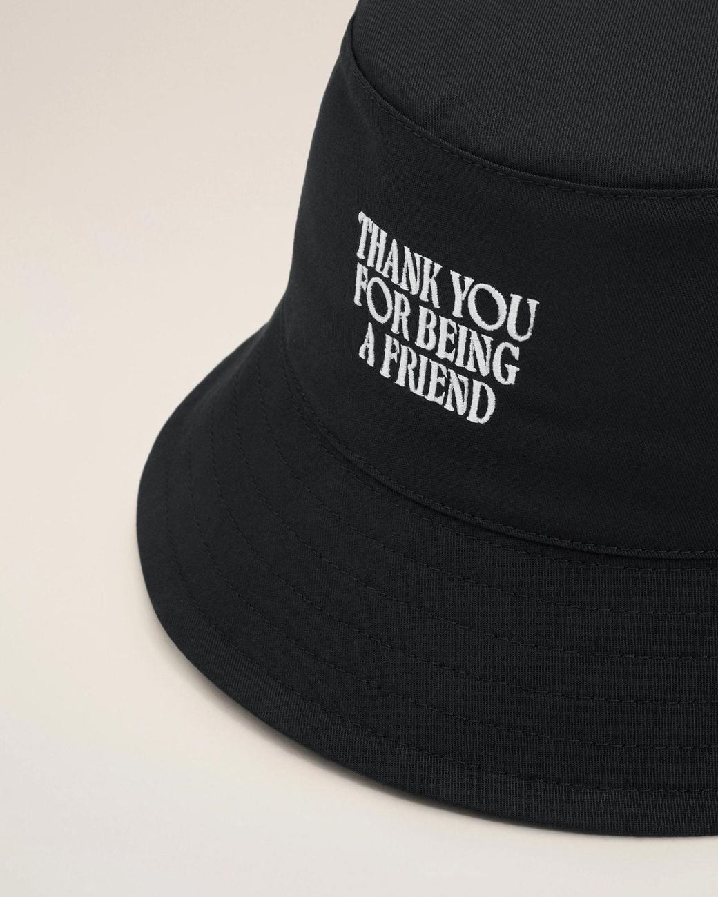AMI Black Ami Embroidered Bucket Hat for men