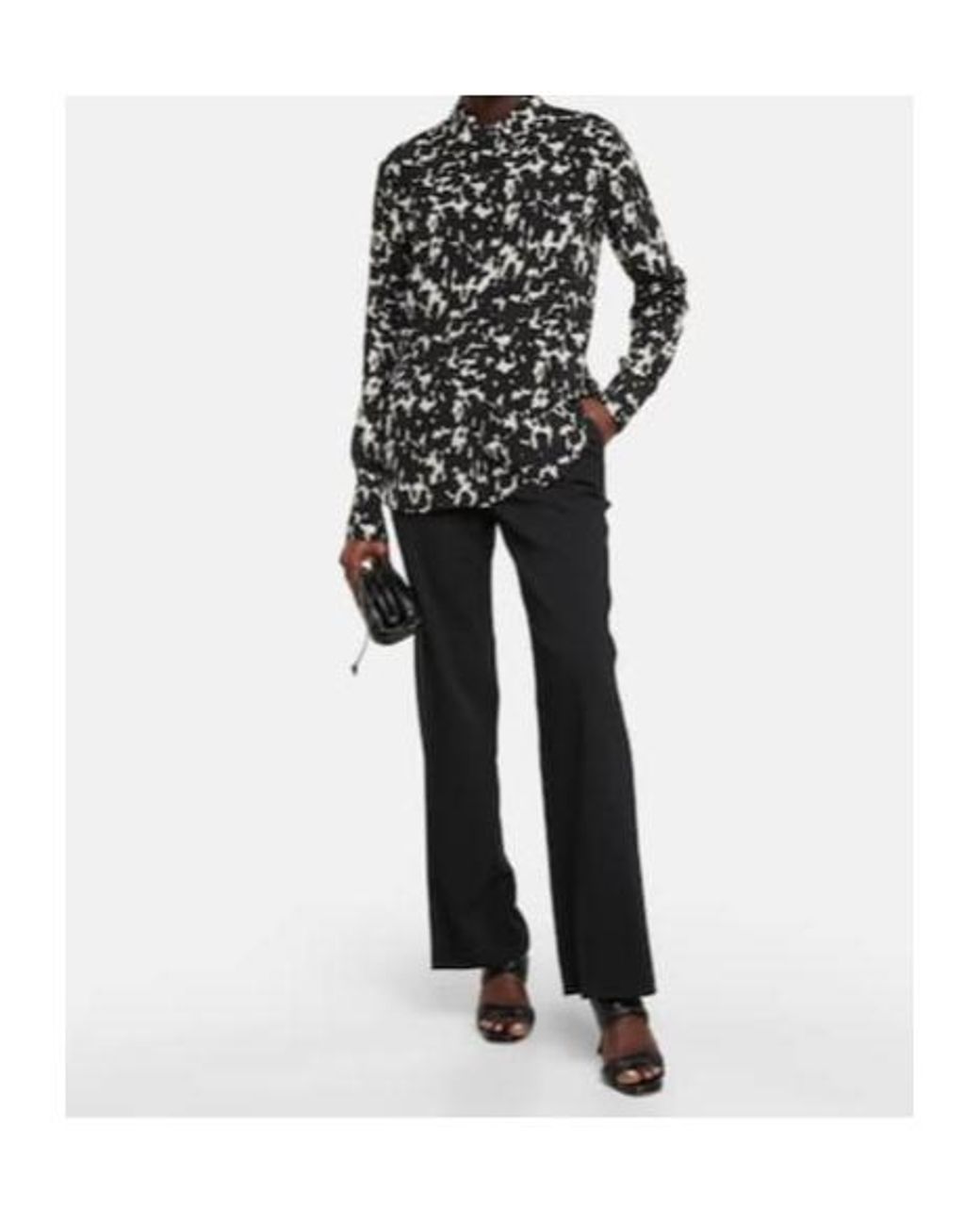 Altuzarra Black Chika Printed Silk Shirt