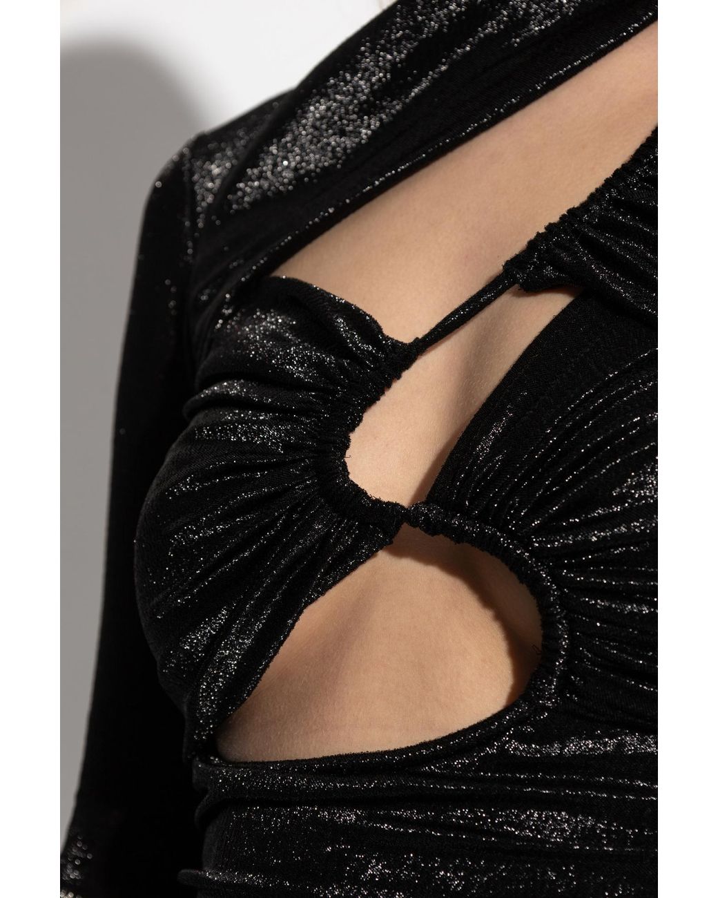 Isabel Marant Black Rose Cut-Out Top