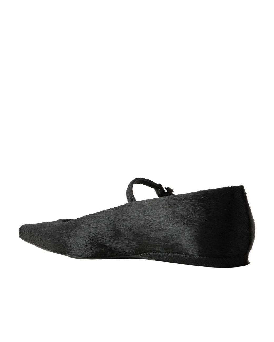 Loulou de Saison Black Leone Pony-Effect Leather Mary Jane Flats
