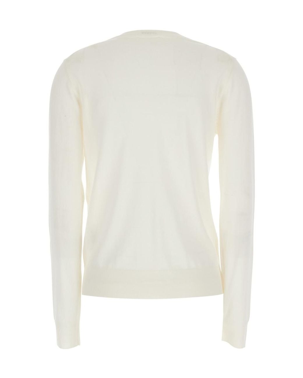 P.A.R.O.S.H. White V-Neck Knitted Jumper