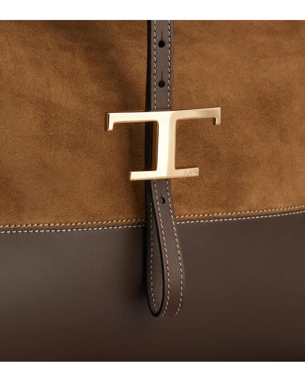 Tod's Brown T Timeless Shoulder Bag