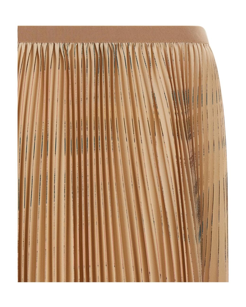 Fabiana Filippi Brown Pleated Midi Skirt