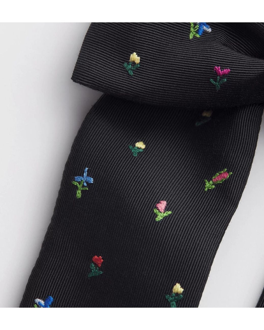Dior Black Large Revolution Flowers Twist Bow