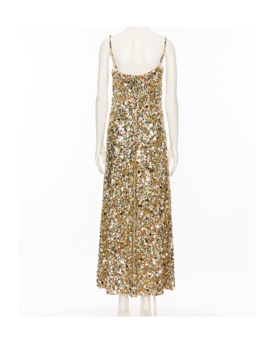 Valentino Metallic Embroidered Tulle Illusione Midi Dress