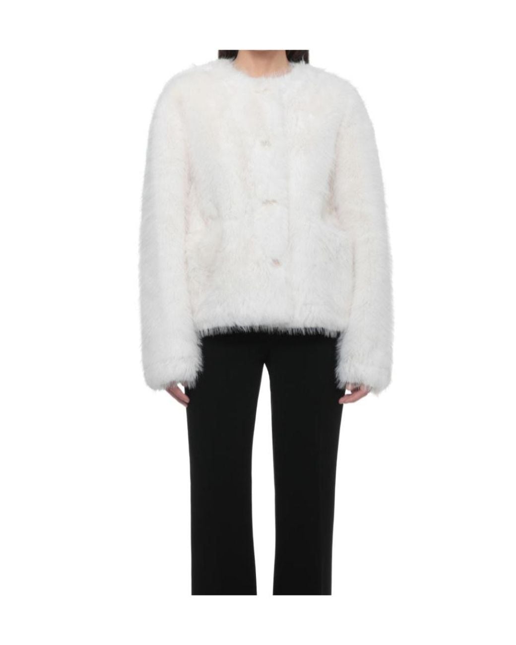 Stand Studio Gray Textured Collarless Jacket