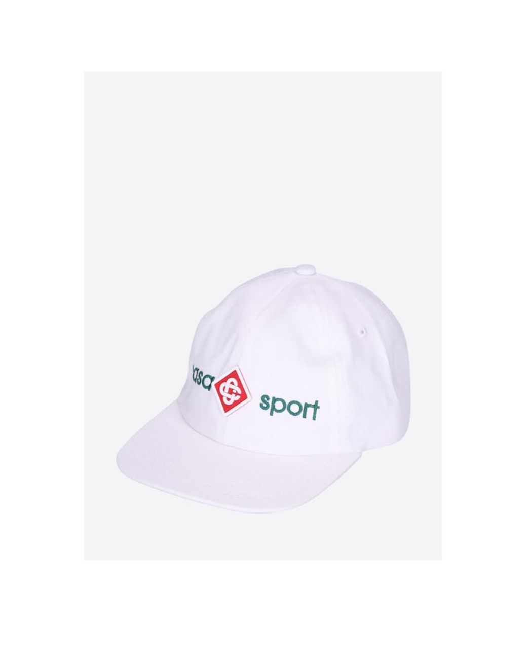 Casablanca White Logo-Patch Baseball Cap
