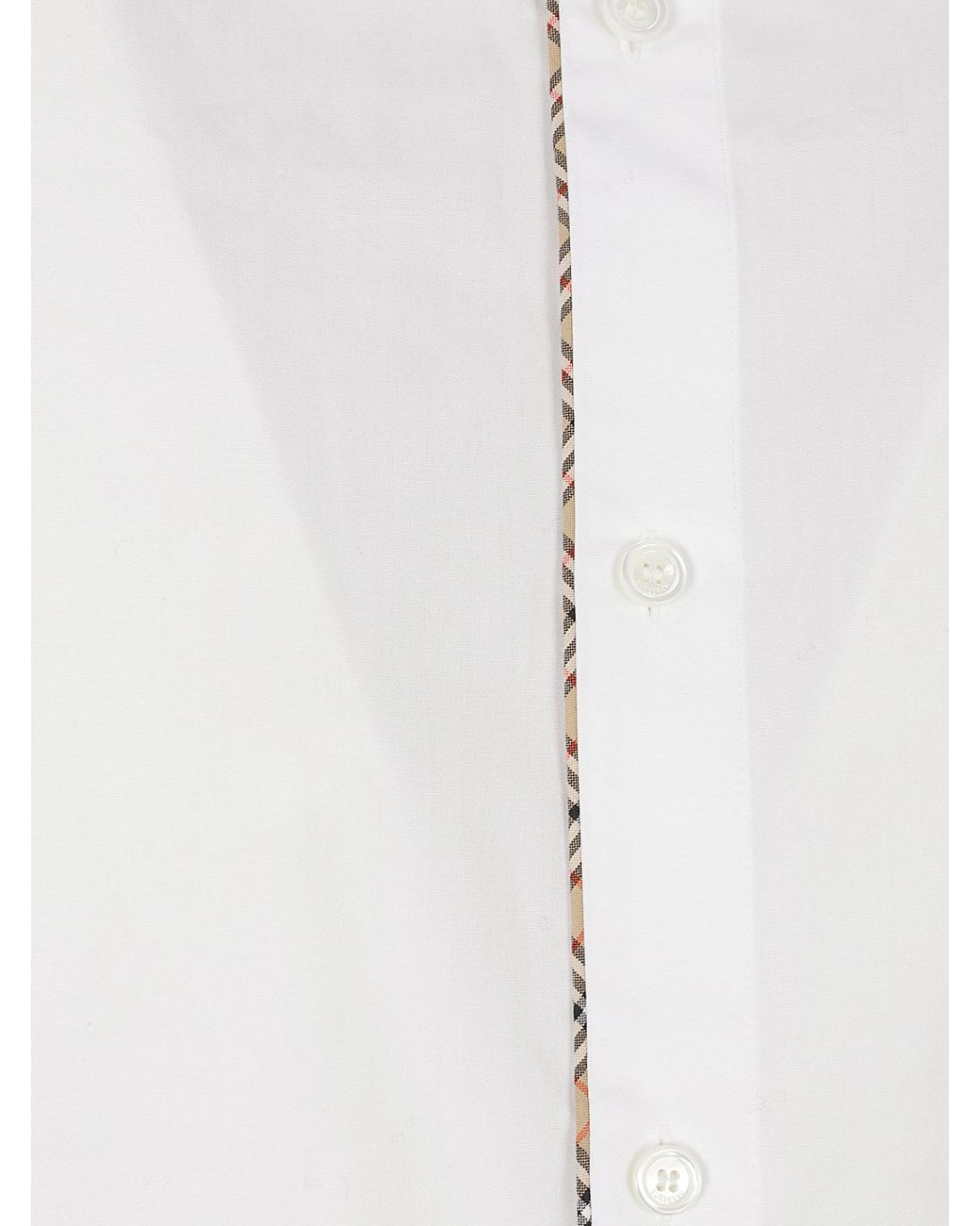 Burberry White Long Sleeved Buttoned Shirt for men