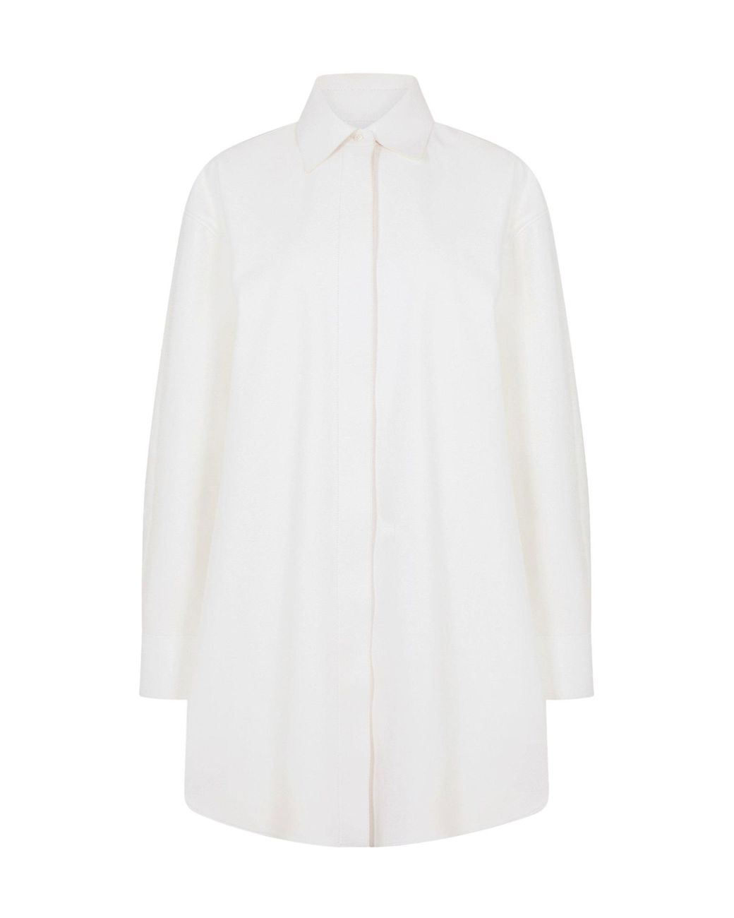 Givenchy White Minimalist Solid-Color Shirt