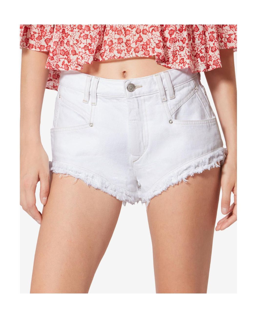 Isabel Marant White Isabel Marant Eneidala Denim Shorts