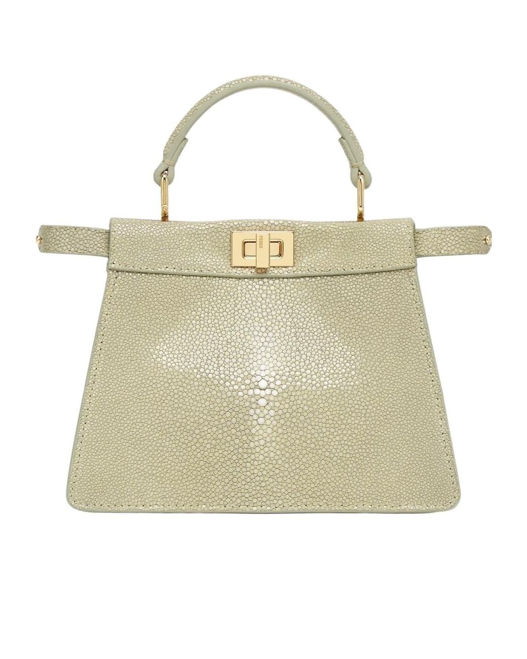 Fendi Metallic Sage Stingray Leather Bag