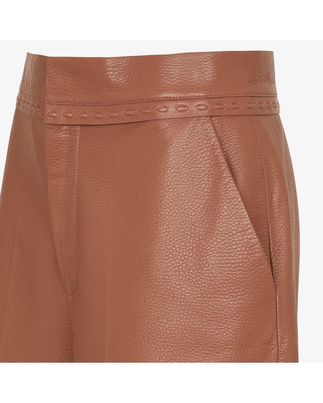 Fendi Multicolor Stitch Detailed Wide-Leg Trousers