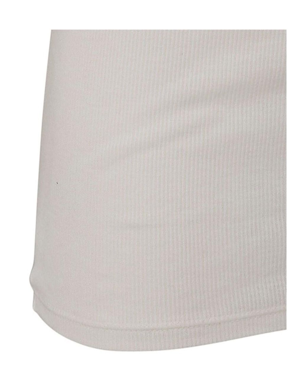 Saint Laurent White Sleeveless Ribbed Tank Top