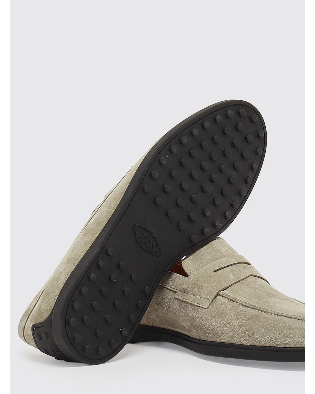 Tod's Gray Round Toe Loafers for men