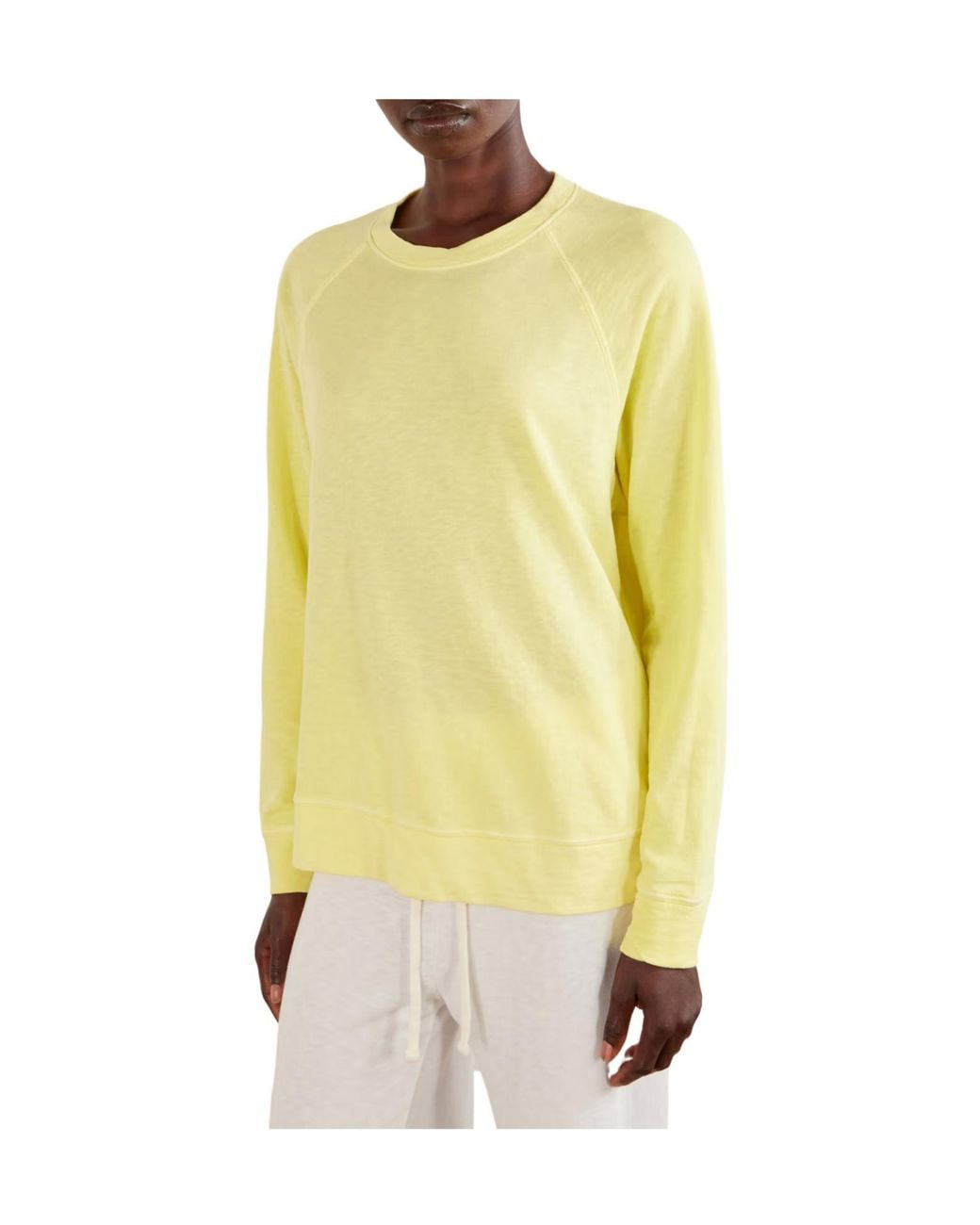 James Perse Yellow Supima Cotton-Terry Sweatshirt