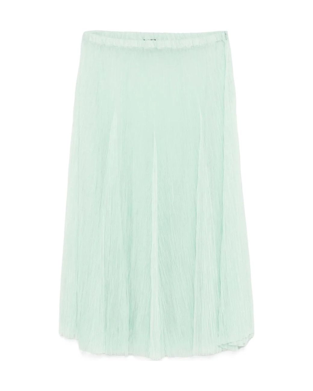 Fabiana Filippi Green Pleated Tulle Skirt