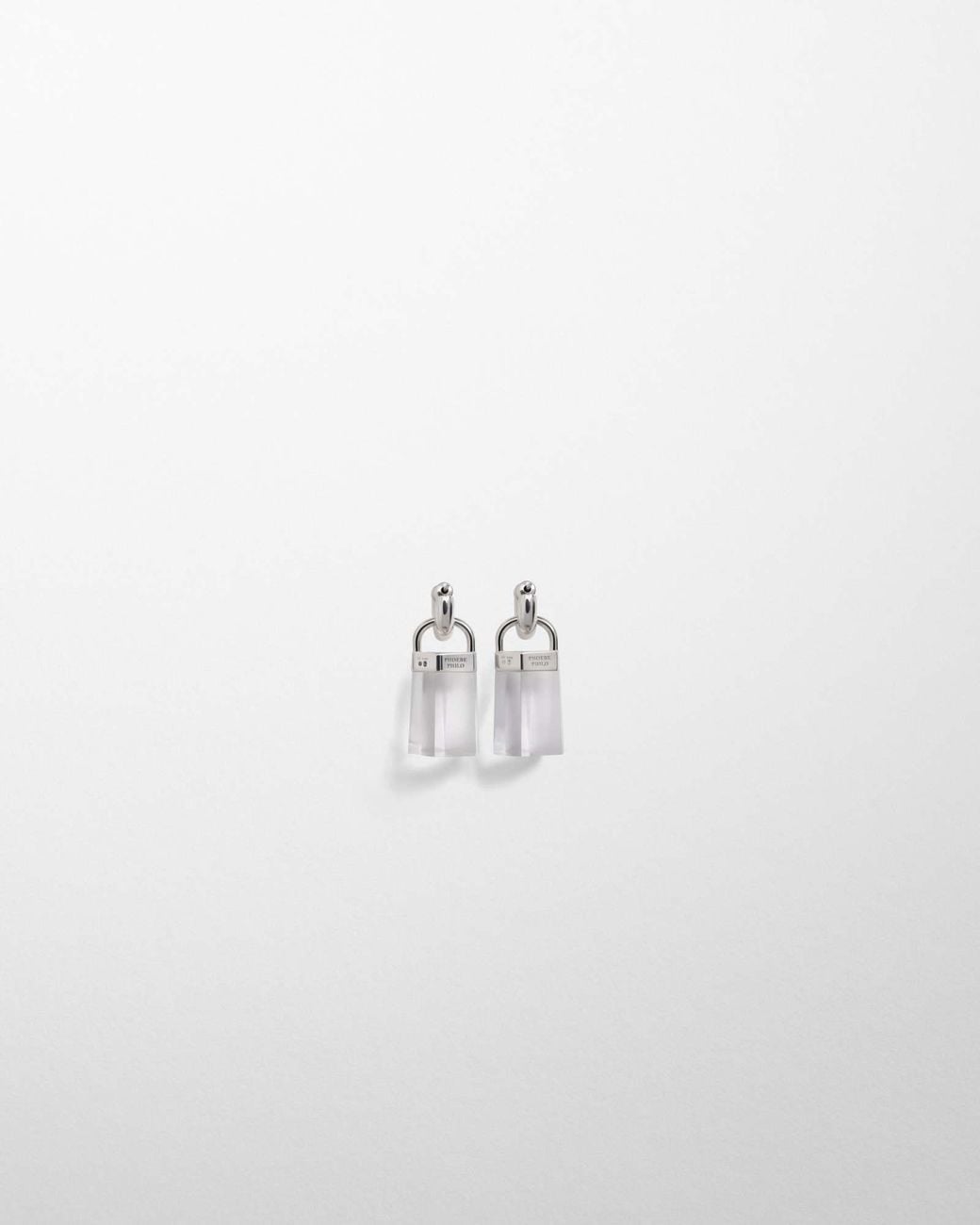 Phoebe Philo White Prism Earrings