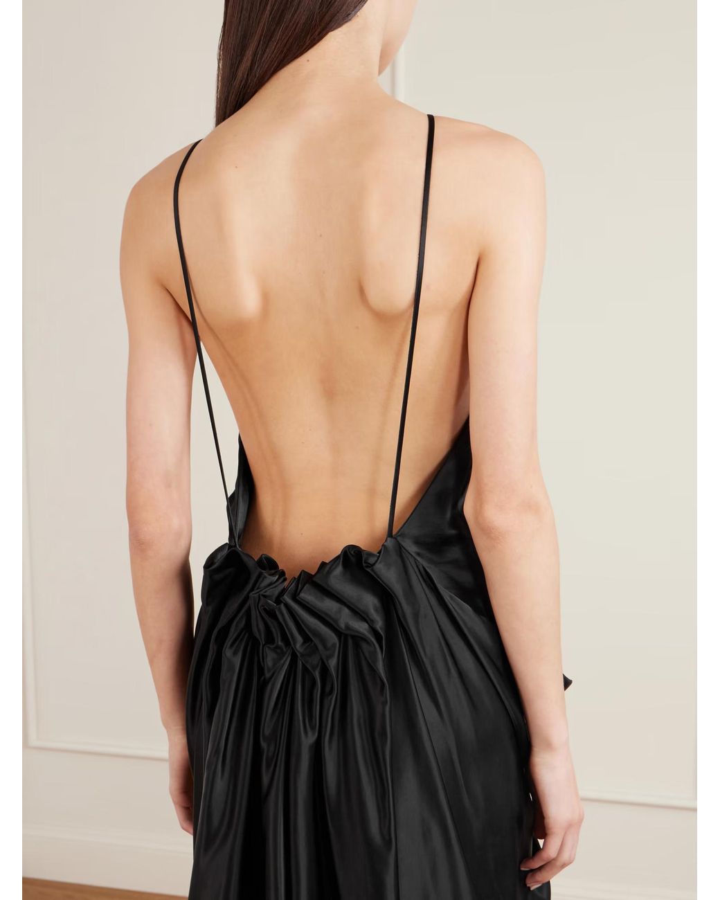 Khaite Black Kent Pleated Dress